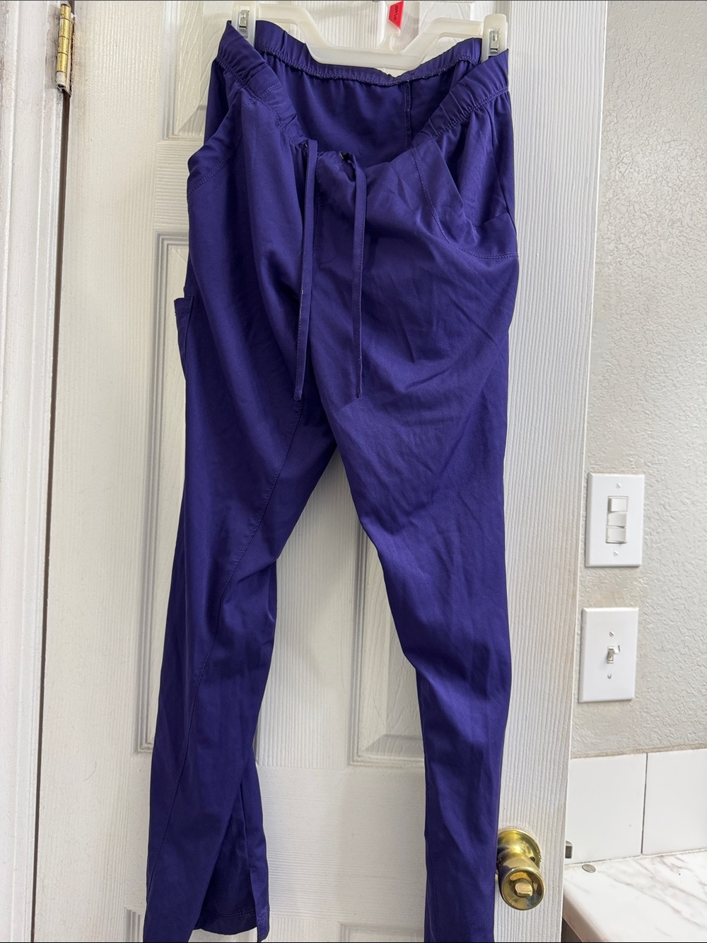 Women’s  Drawstring Scrub Pants - Purple